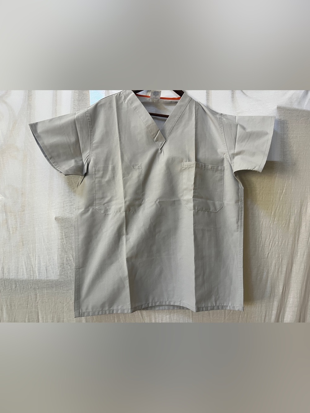Medline Women's Scrub Top in Light Gray medical aesthetician work Sz Small